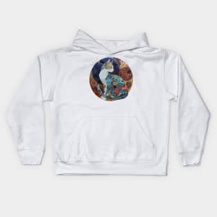 Quilted Elegance on a Cat Canvas Kids Hoodie